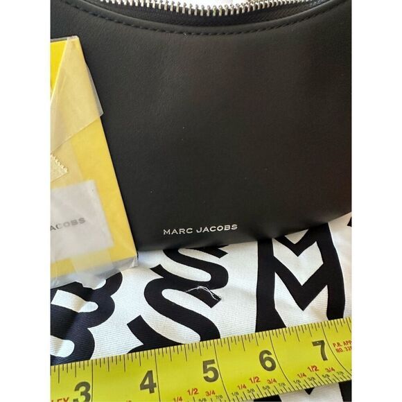 Marc Jacobs The J Marc Curve Top Handle Leather Shoulder Bag In Black - Picture 6 of 10